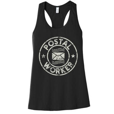 Postal Worker Delivery Service Post Office World Post Day Women's Racerback Tank