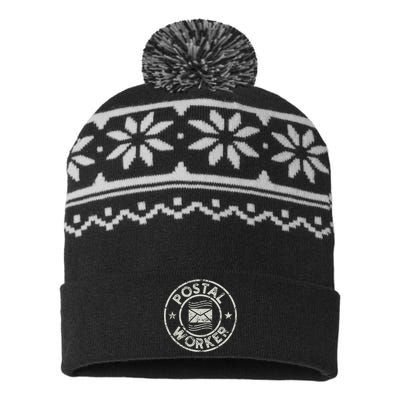 Postal Worker Delivery Service Post Office World Post Day USA-Made Snowflake Beanie