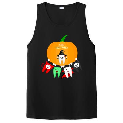 Pumpkin With Dental Squad Halloween Ghost Vampire Cute Teeth Great Gift PosiCharge Competitor Tank