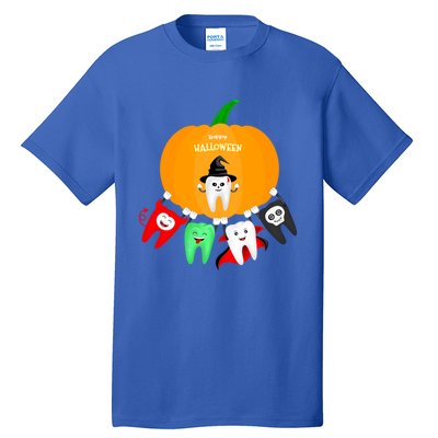 Pumpkin With Dental Squad Halloween Ghost Vampire Cute Teeth Great Gift Tall T-Shirt