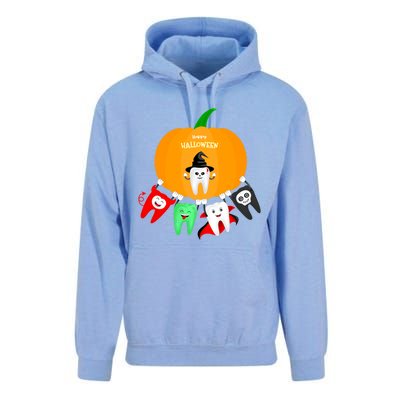 Pumpkin With Dental Squad Halloween Ghost Vampire Cute Teeth Great Gift Unisex Surf Hoodie