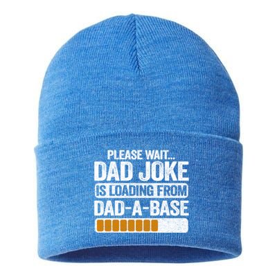 Please Wait Dad Joke Is Loading From Dadabase Best Dad Gift Sustainable Knit Beanie