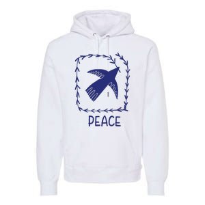 Peace With Dove And Laurel Premium Hoodie