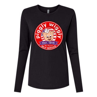 Piggly Wiggly Est 1916 Self Service Retro Womens Cotton Relaxed Long Sleeve T-Shirt