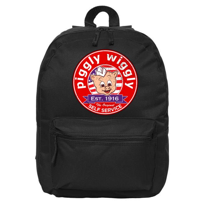 Piggly Wiggly Est 1916 Self Service Retro 16 in Basic Backpack