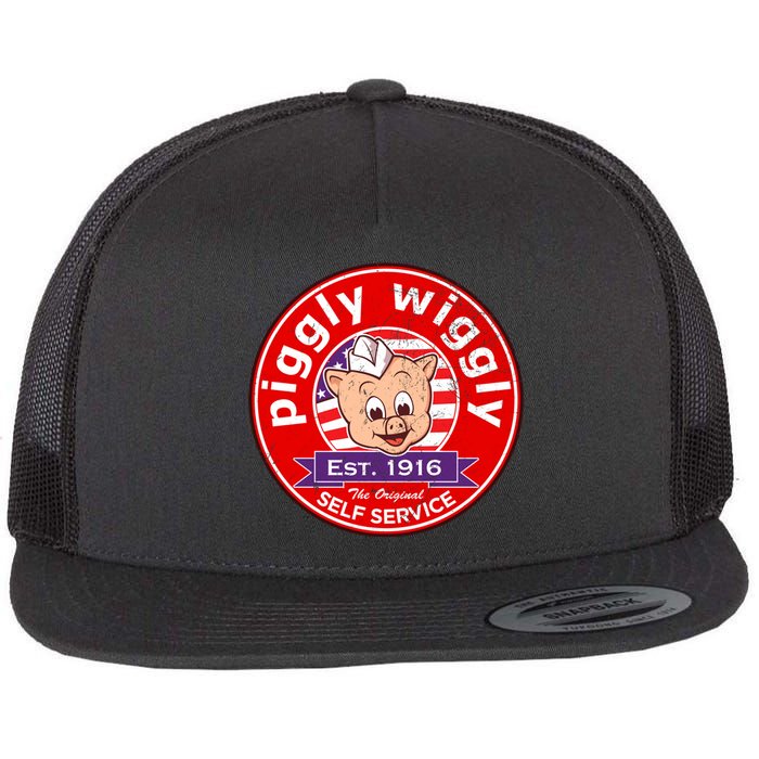 Piggly Wiggly Est 1916 Self Service Retro Flat Bill Trucker Hat