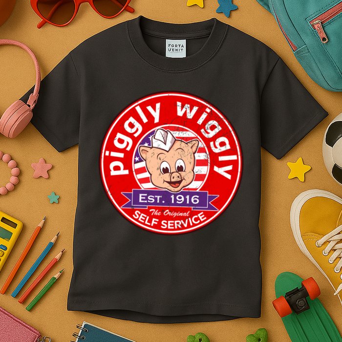 Piggly Wiggly Est 1916 Self Service Retro Kids T-Shirt