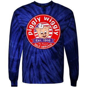 Piggly Wiggly Est 1916 Self Service Retro Tie-Dye Long Sleeve Shirt