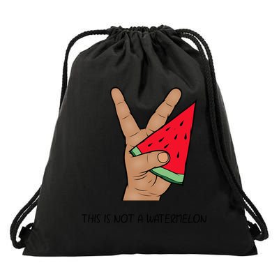 Palestine Watermelon Flag Support Gaza & Freedom! Drawstring Bag