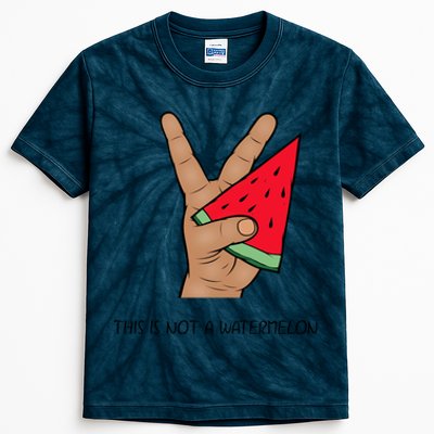 Palestine Watermelon Flag Support Gaza & Freedom! Kids Tie-Dye T-Shirt