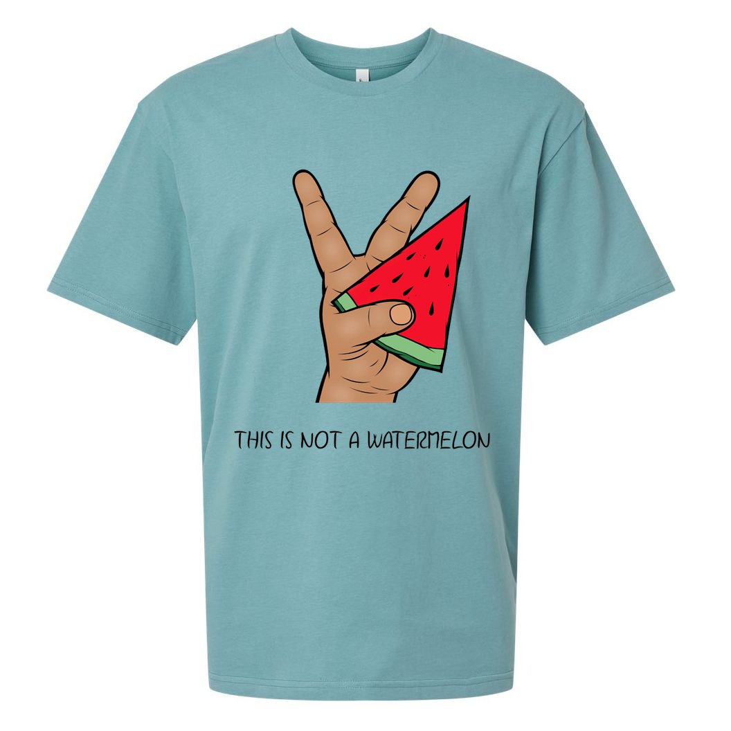 Palestine Watermelon Flag Support Gaza & Freedom! Sueded Cloud Jersey T-Shirt