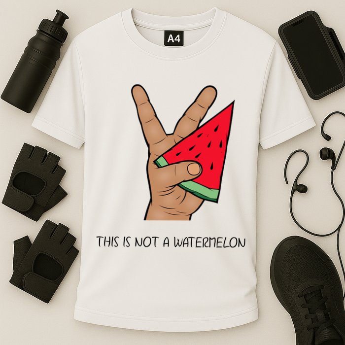 Palestine Watermelon Flag Support Gaza & Freedom! Cooling Performance Crew T-Shirt