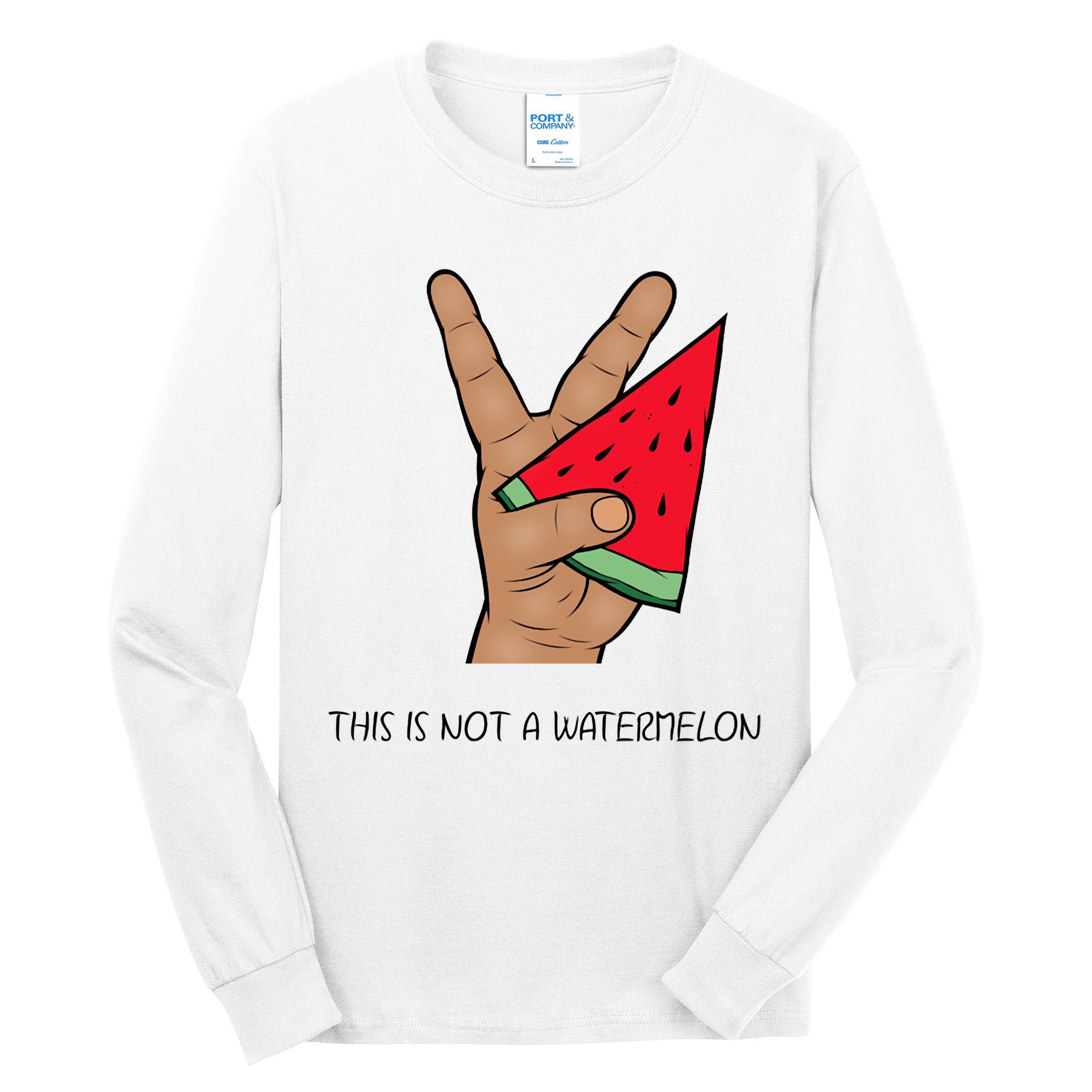 Palestine Watermelon Flag Support Gaza & Freedom! Tall Long Sleeve T-Shirt