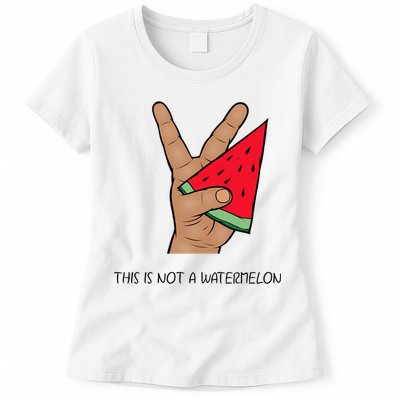 Palestine Watermelon Flag Support Gaza & Freedom! Womens T-Shirt