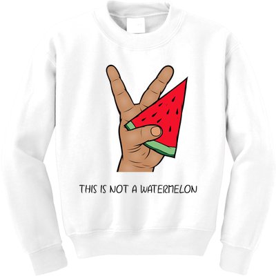 Palestine Watermelon Flag Support Gaza & Freedom! Kids Sweatshirt