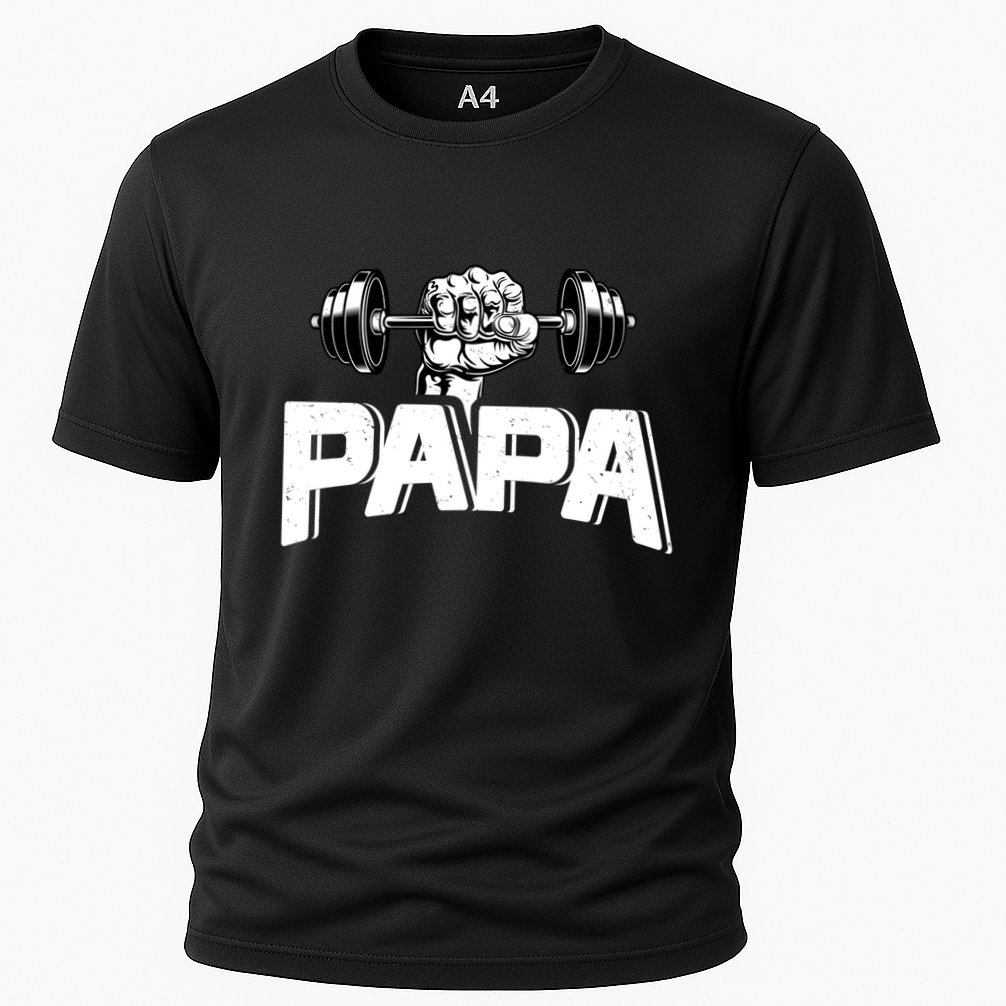 Papa Weightlifting FatherS Day Fitness Dad Meaningful Gift Cooling Performance Crew T-Shirt