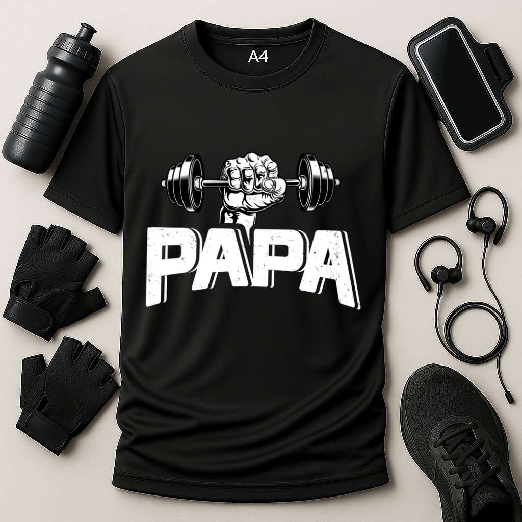 Papa Weightlifting FatherS Day Fitness Dad Meaningful Gift Cooling Performance Crew T-Shirt