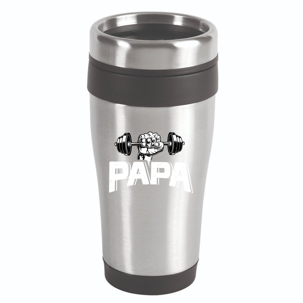 Papa Weightlifting FatherS Day Fitness Dad Meaningful Gift 16oz Travel Tumbler