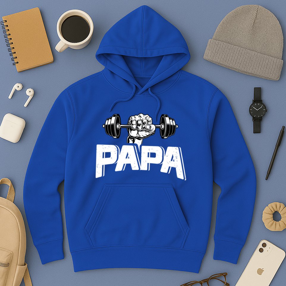 Papa Weightlifting FatherS Day Fitness Dad Meaningful Gift Hoodie