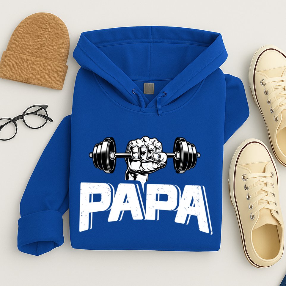 Papa Weightlifting FatherS Day Fitness Dad Meaningful Gift Hoodie