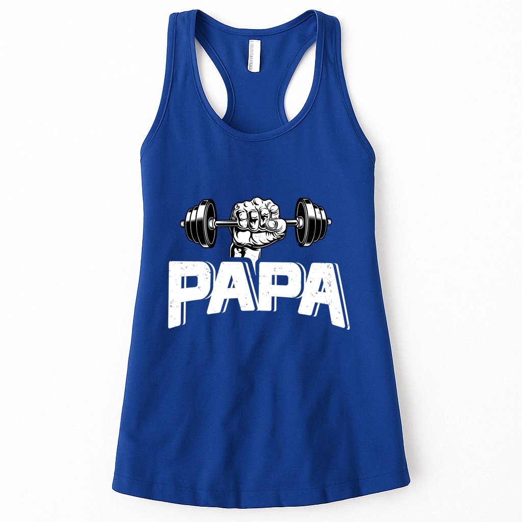 Papa Weightlifting FatherS Day Fitness Dad Meaningful Gift Womens Tank Top