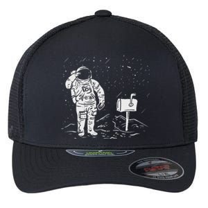 Postal Worker Funny For Delivery Mailman Astronaut Flexfit Unipanel Trucker Cap