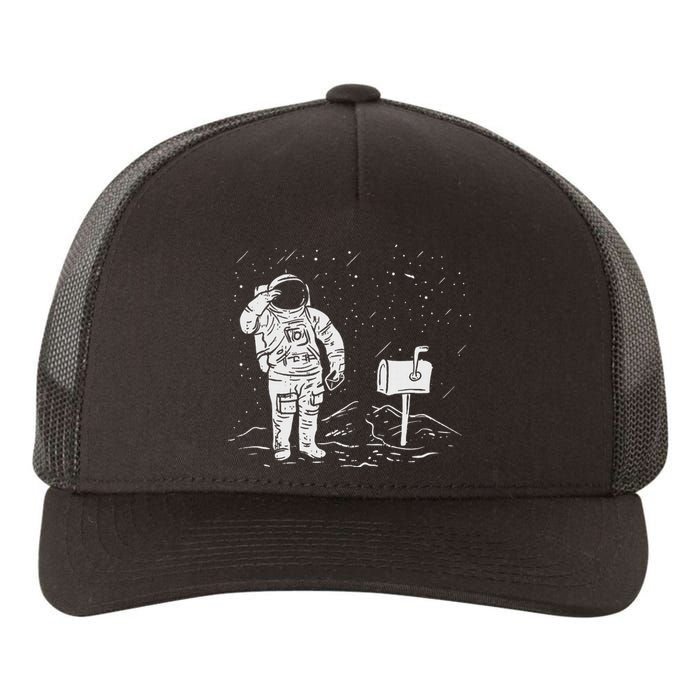 Postal Worker Funny For Delivery Mailman Astronaut Yupoong Adult 5-Panel Trucker Hat