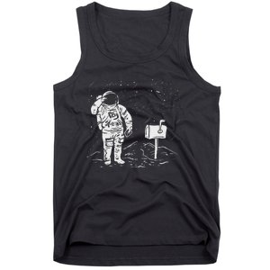 Postal Worker Funny For Delivery Mailman Astronaut Tank Top