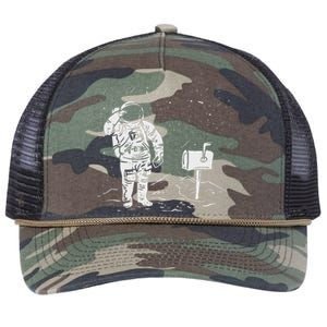 Postal Worker Funny For Delivery Mailman Astronaut Retro Rope Trucker Hat Cap