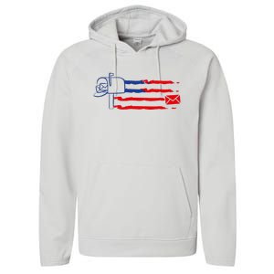 Postal Worker Funny For Delivery Mailman Postman Usa Performance Fleece Hoodie