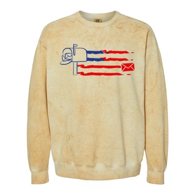 Postal Worker Funny For Delivery Mailman Postman Usa Colorblast Crewneck Sweatshirt