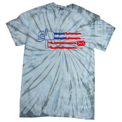 Postal Worker Funny For Delivery Mailman Postman Usa Tie-Dye T-Shirt