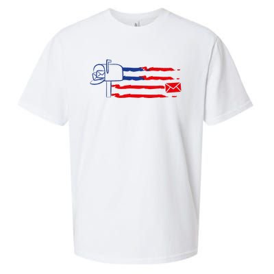 Postal Worker Funny For Delivery Mailman Postman Usa Sueded Cloud Jersey T-Shirt