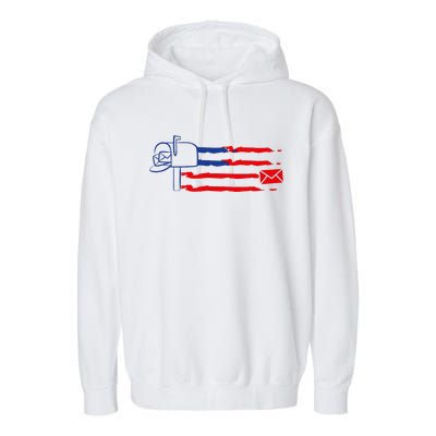 Postal Worker Funny For Delivery Mailman Postman Usa Garment-Dyed Fleece Hoodie