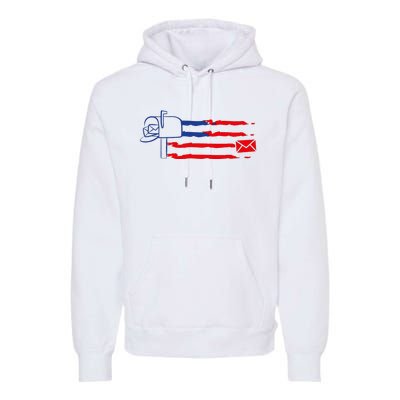 Postal Worker Funny For Delivery Mailman Postman Usa Premium Hoodie