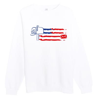 Postal Worker Funny For Delivery Mailman Postman Usa Premium Crewneck Sweatshirt