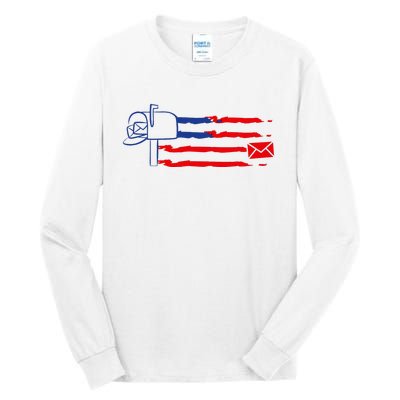 Postal Worker Funny For Delivery Mailman Postman Usa Tall Long Sleeve T-Shirt