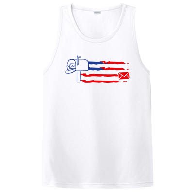 Postal Worker Funny For Delivery Mailman Postman Usa PosiCharge Competitor Tank