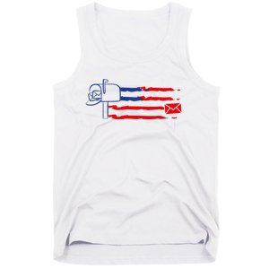 Postal Worker Funny For Delivery Mailman Postman Usa Tank Top