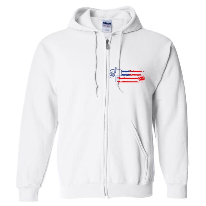 Postal Worker Funny For Delivery Mailman Postman Usa Full Zip Hoodie