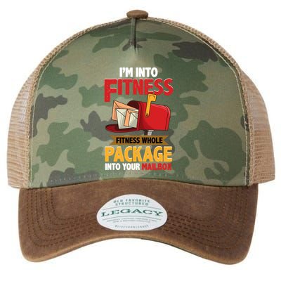 Postal Worker Funny Mailman Postman IM Into Fitness Legacy Tie Dye Trucker Hat