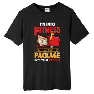 Postal Worker Funny Mailman Postman IM Into Fitness Tall Fusion ChromaSoft Performance T-Shirt