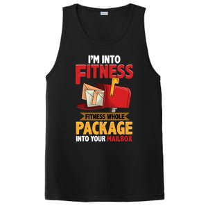 Postal Worker Funny Mailman Postman IM Into Fitness PosiCharge Competitor Tank