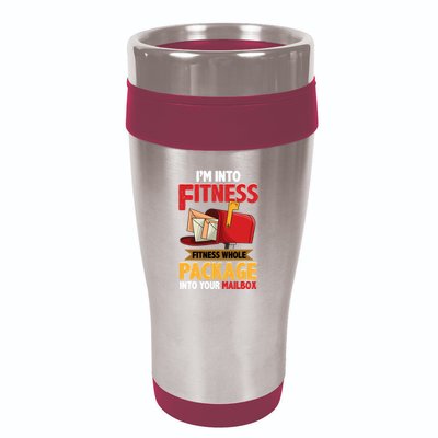 Postal Worker Funny Mailman Postman IM Into Fitness 16oz Travel Tumbler