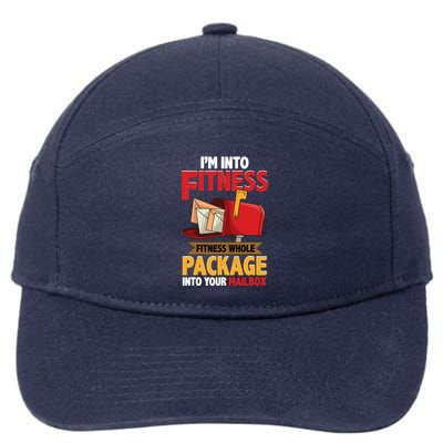 Postal Worker Funny Mailman Postman IM Into Fitness 7-Panel Snapback Hat