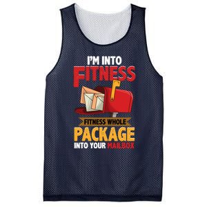 Postal Worker Funny Mailman Postman IM Into Fitness Mesh Reversible Basketball Jersey Tank