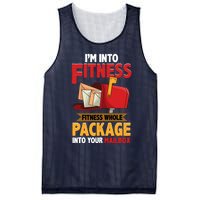 Postal Worker Funny Mailman Postman IM Into Fitness Mesh Reversible Basketball Jersey Tank