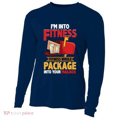 Postal Worker Funny Mailman Postman IM Into Fitness Cooling Performance Long Sleeve Crew