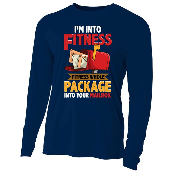 Postal Worker Funny Mailman Postman IM Into Fitness Cooling Performance Long Sleeve Crew