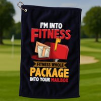 Postal Worker Funny Mailman Postman IM Into Fitness Golf Towel
